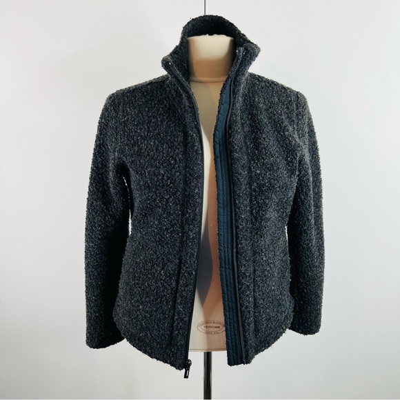 Nau Randygoat Black Charcoal Shearling Zip-Up Jacket - Picture 6 of 12